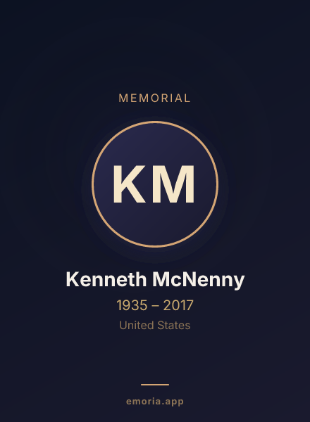 Memorial portrait of Kenneth McNenny
