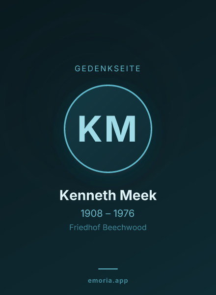 Gedenkportrait von Kenneth Meek