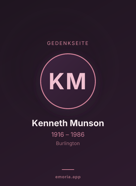 Gedenkportrait von Kenneth Munson