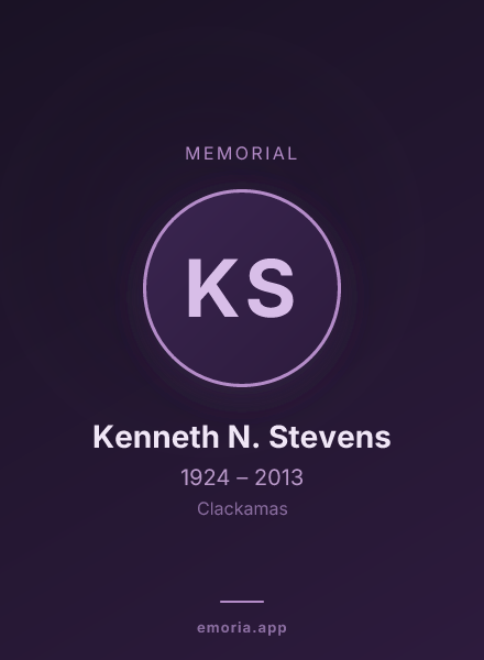 Memorial portrait of Kenneth N. Stevens