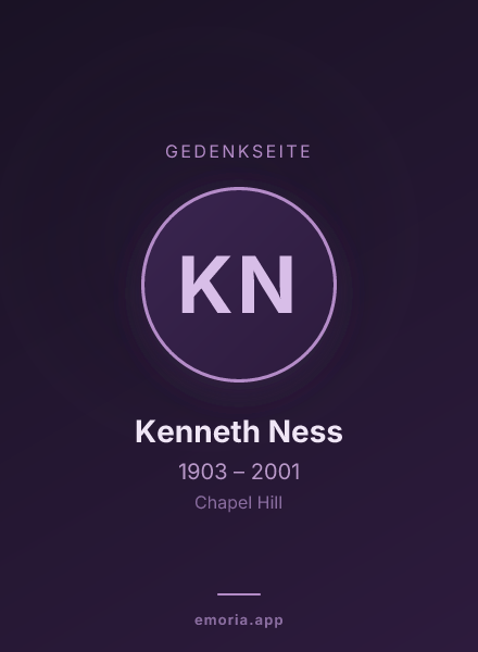 Gedenkportrait von Kenneth Ness
