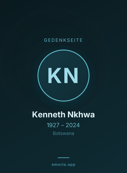 Gedenkportrait von Kenneth Nkhwa