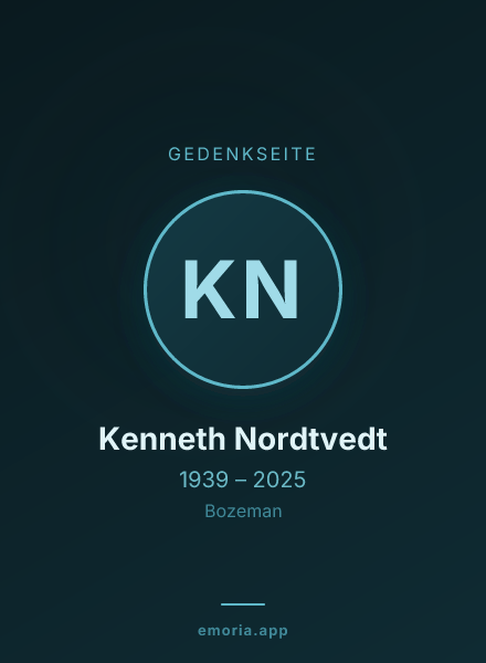 Gedenkportrait von Kenneth Nordtvedt