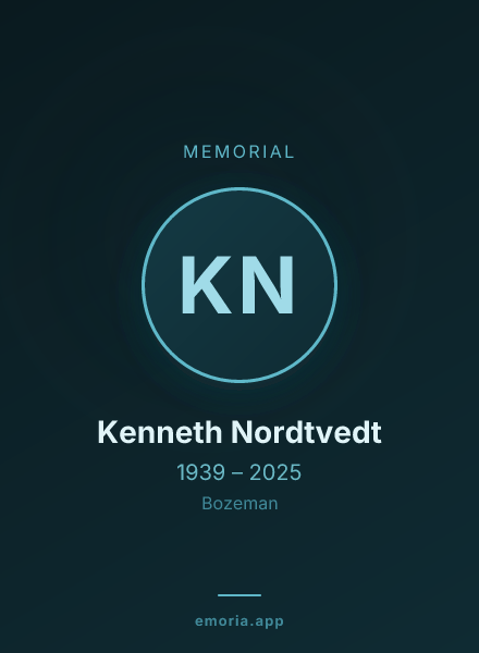 Memorial portrait of Kenneth Nordtvedt