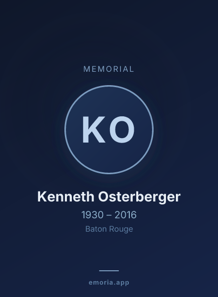 Memorial portrait of Kenneth Osterberger