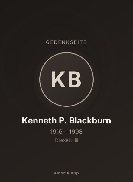 Gedenkportrait von Kenneth P. Blackburn