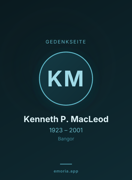 Gedenkportrait von Kenneth P. MacLeod