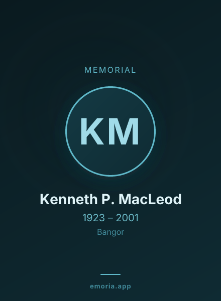Memorial portrait of Kenneth P. MacLeod