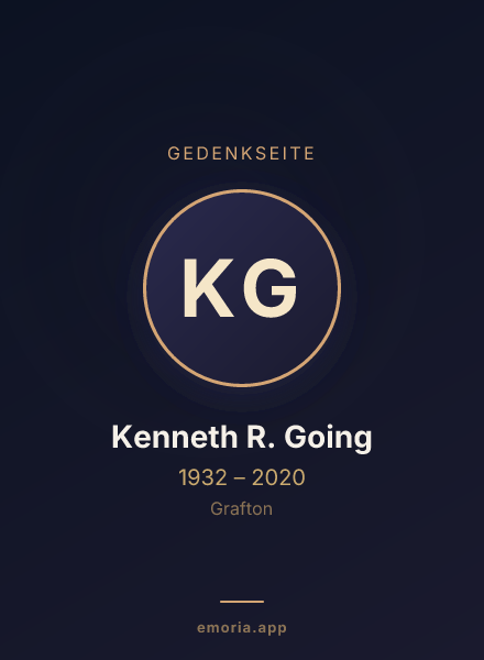 Gedenkportrait von Kenneth R. Going
