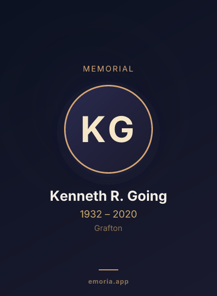Memorial portrait of Kenneth R. Going