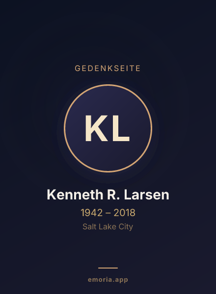 Gedenkportrait von Kenneth R. Larsen