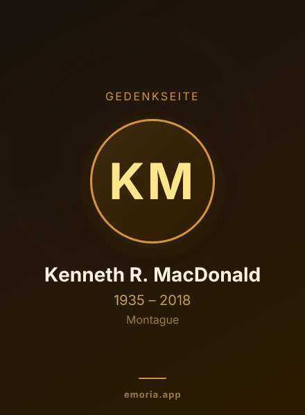 Gedenkportrait von Kenneth R. MacDonald