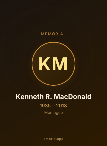 Memorial portrait of Kenneth R. MacDonald