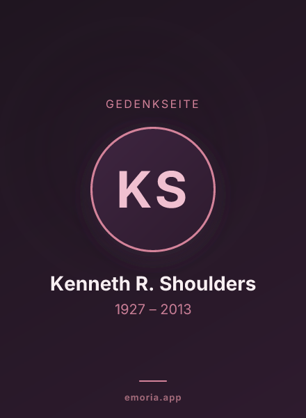 Gedenkportrait von Kenneth R. Shoulders