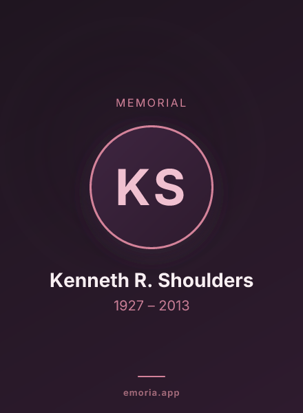 Memorial portrait of Kenneth R. Shoulders