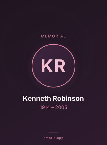 Memorial portrait of Kenneth Robinson