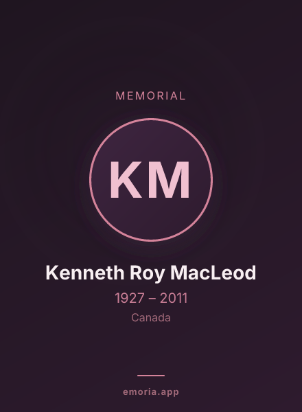 Memorial portrait of Kenneth Roy MacLeod