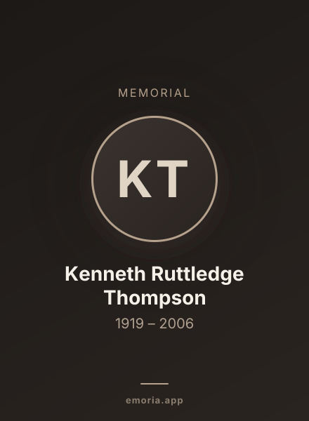 Memorial portrait of Kenneth Ruttledge Thompson