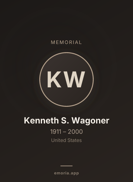 Memorial portrait of Kenneth S. Wagoner