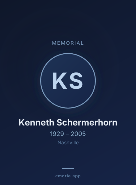 Memorial portrait of Kenneth Schermerhorn