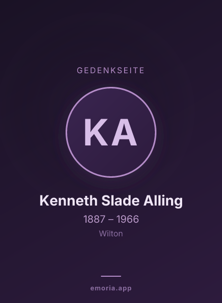 Gedenkportrait von Kenneth Slade Alling