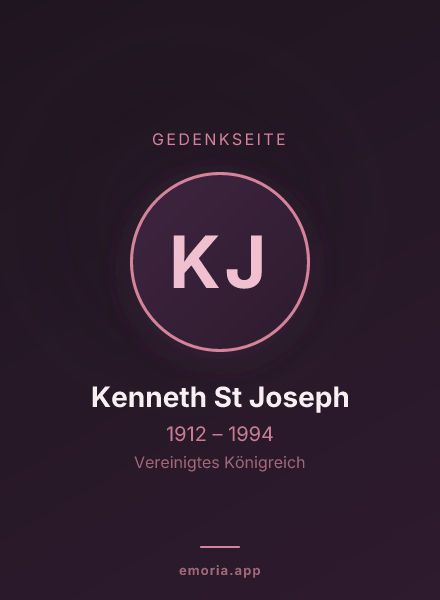 Gedenkportrait von Kenneth St Joseph