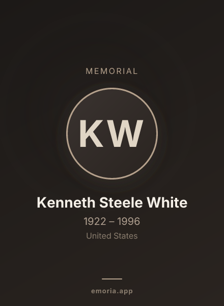 Memorial portrait of Kenneth Steele White