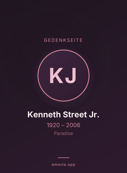 Gedenkportrait von Kenneth Street Jr.