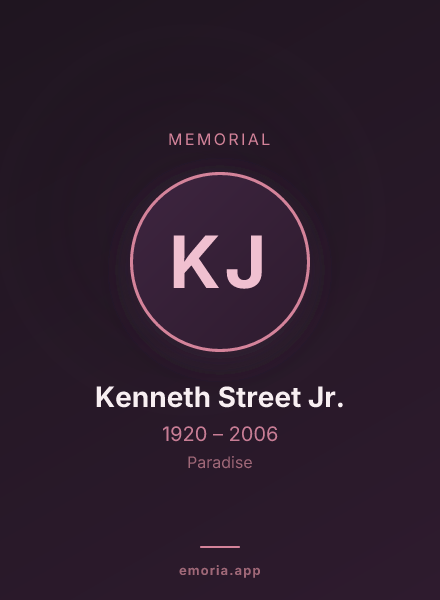 Memorial portrait of Kenneth Street Jr.