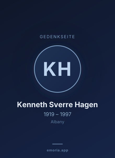 Gedenkportrait von Kenneth Sverre Hagen