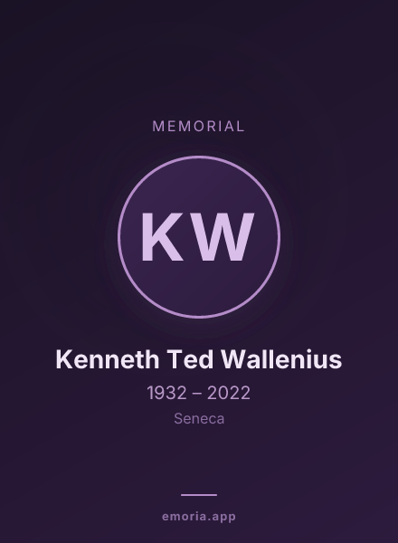Memorial portrait of Kenneth Ted Wallenius
