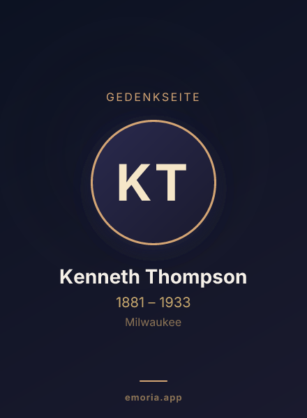 Gedenkportrait von Kenneth Thompson