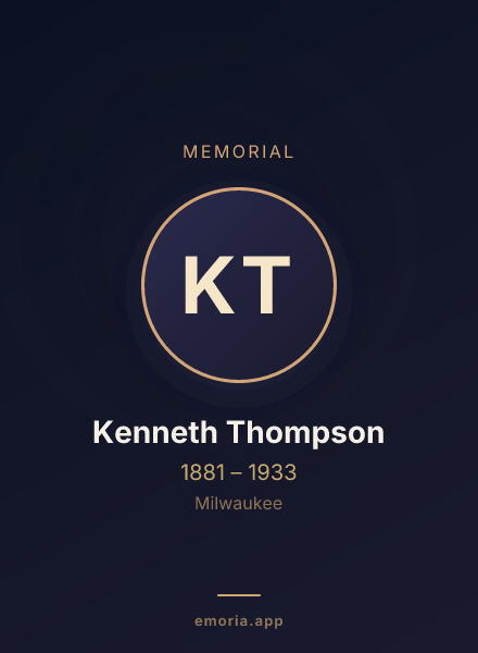 Memorial portrait of Kenneth Thompson