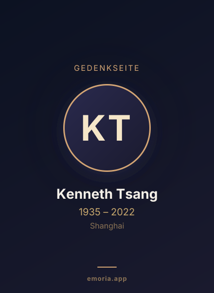 Gedenkportrait von Kenneth Tsang