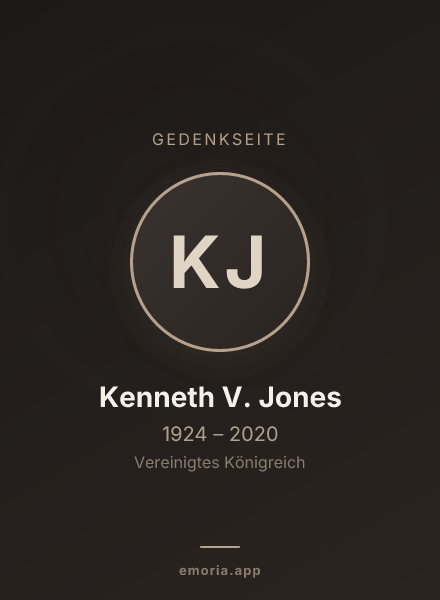 Gedenkportrait von Kenneth V. Jones