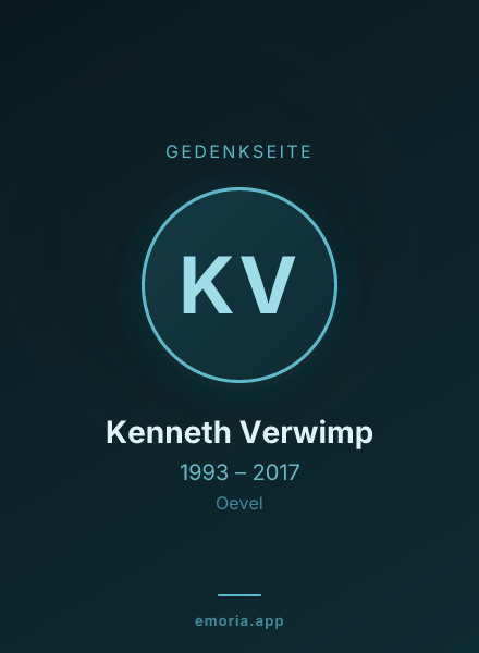 Gedenkportrait von Kenneth Verwimp