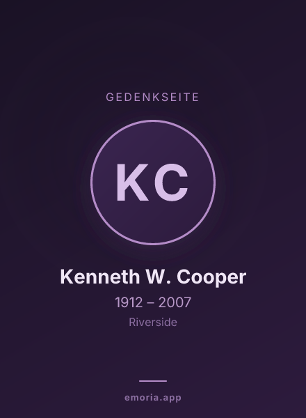 Gedenkportrait von Kenneth W. Cooper