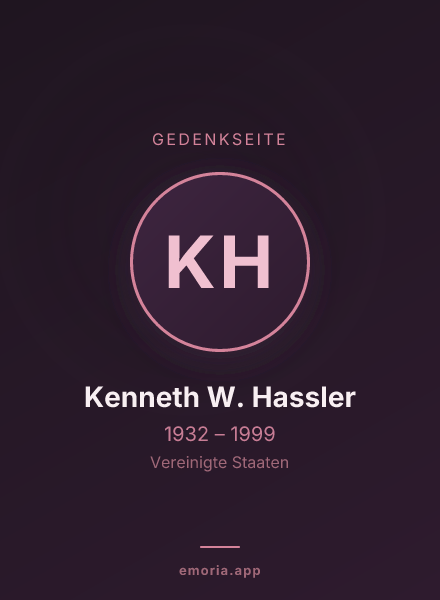 Gedenkportrait von Kenneth W. Hassler