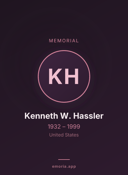 Memorial portrait of Kenneth W. Hassler