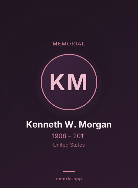 Memorial portrait of Kenneth W. Morgan