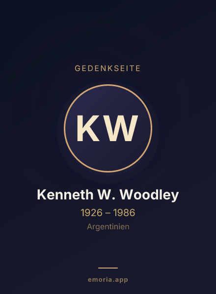 Gedenkportrait von Kenneth W. Woodley