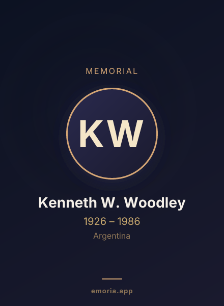 Memorial portrait of Kenneth W. Woodley