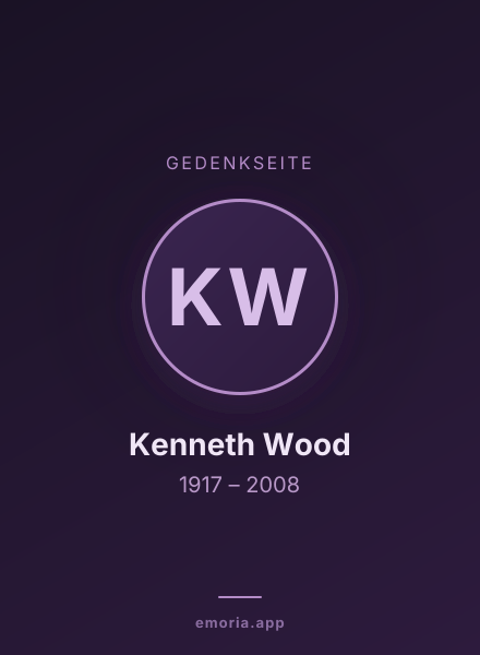Gedenkportrait von Kenneth Wood