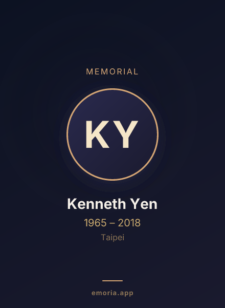 Memorial portrait of Kenneth Yen