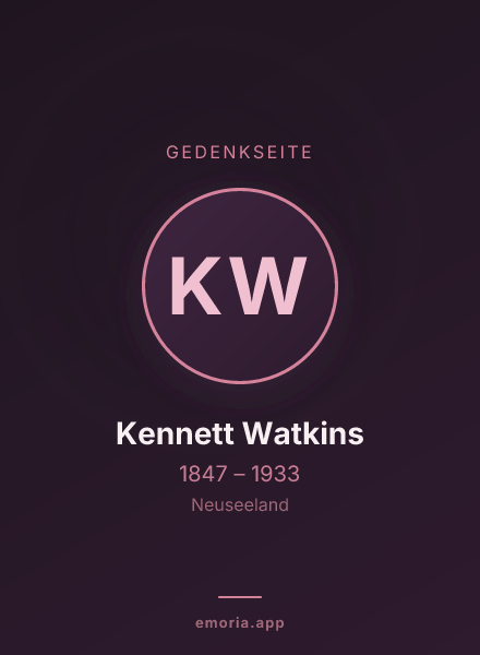 Gedenkportrait von Kennett Watkins