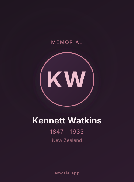 Memorial portrait of Kennett Watkins