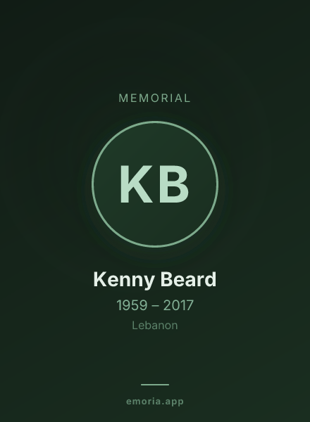 Memorial portrait of Kenny Beard