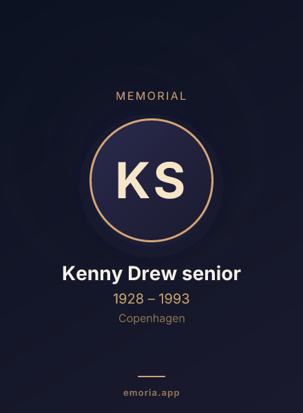 Memorial portrait of Kenny Drew senior