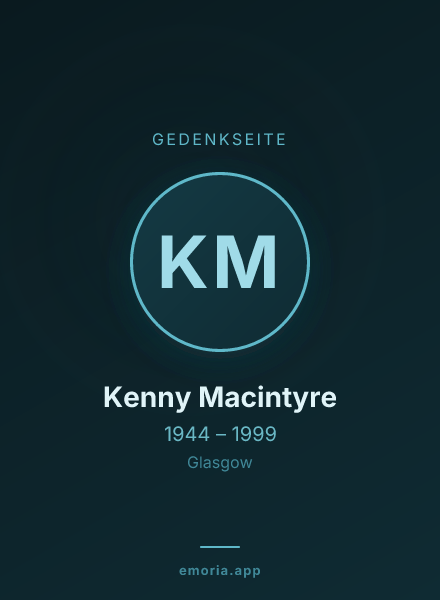 Gedenkportrait von Kenny Macintyre