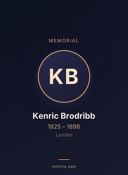 Memorial portrait of Kenric Brodribb